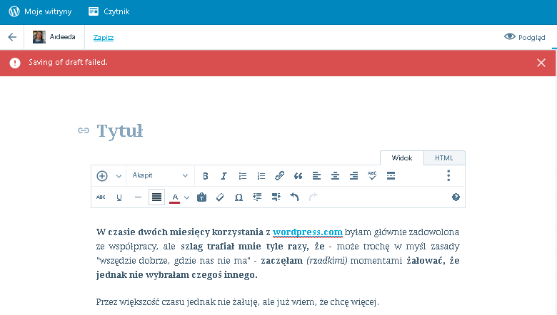 wordpress-saving-draft-failed